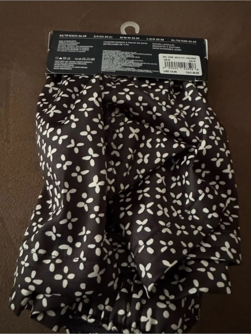 Satin Boxers Mens Medium Black American Eagle Pocket